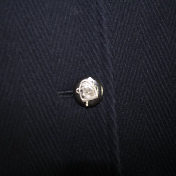 Lauren Ralph Lauren Navy Wool Cashmere Equestrian Horse Head Button Blazer 12 - Picture 3 of 9
